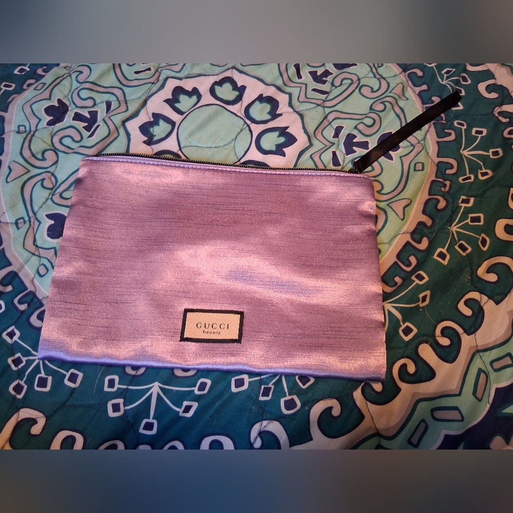 Gucci Shimmering Lavender Makeup Bag